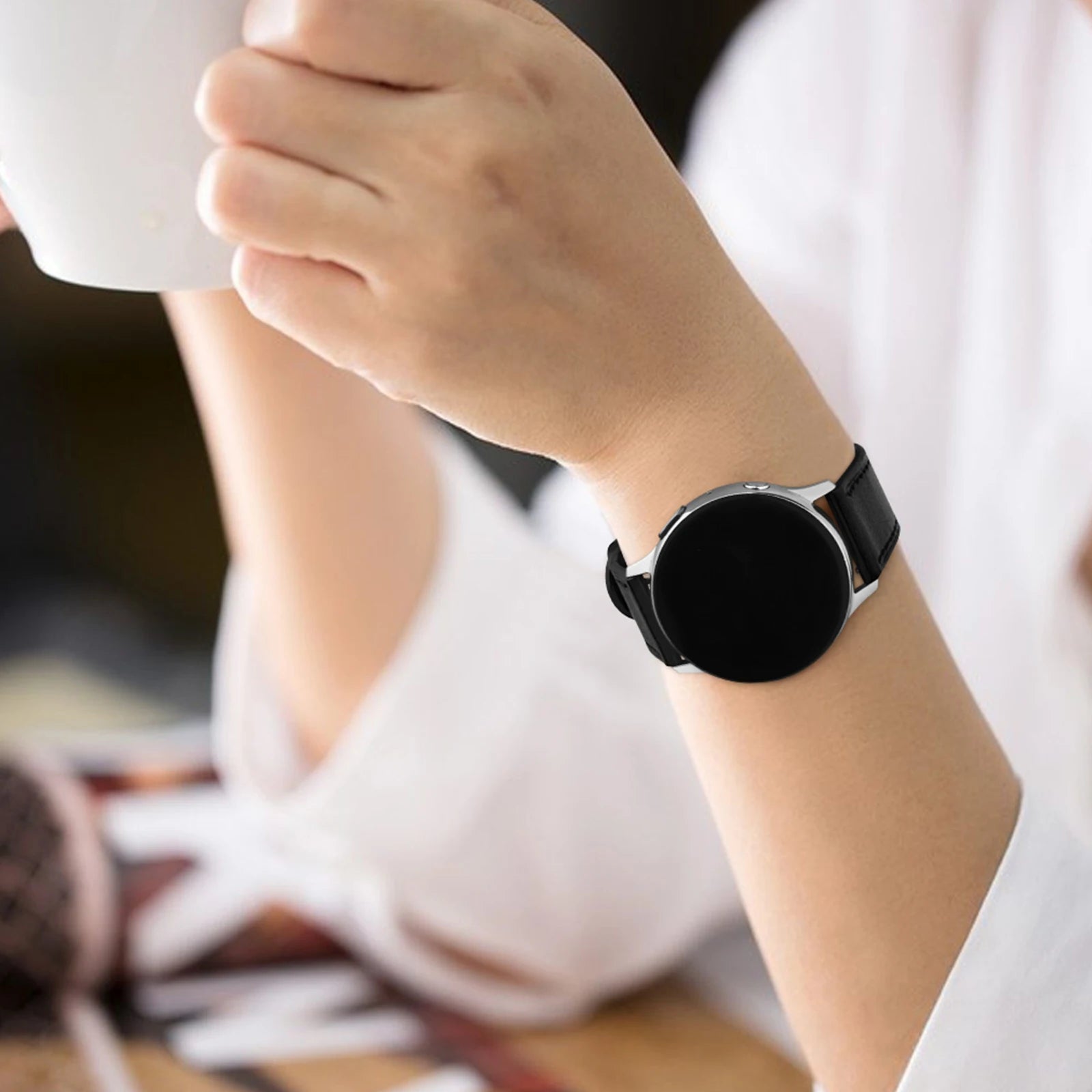 20mm Leather Band For Samsung Galaxy Watch FE 7 6 5 4 40mm 44mm/Watch 4 6 Classic 43 47mm/Active 2/5Pro 45mm/Watch 3 41mm Strap