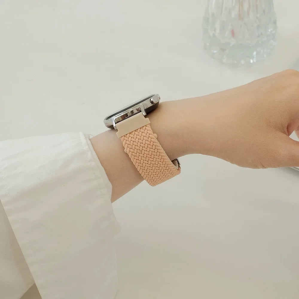 Band For Samsung Galaxy Watch 7 FE 5 Pro 4 6 classic 44mm 40mm Nylon Braided sport bracelet correa Galaxy Watch 7 Strap