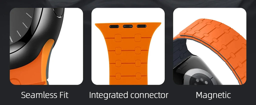 Magnetic Silicone band for Apple Watch band Ultra 3 49mm 44mm 40mm 42mm 46mm 45mm band For Apple Watch Series11 10 9 8 7 6 SE 5 4 38mm