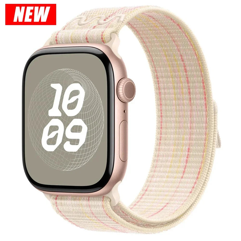 Sport Loop band for Apple Watch band Ultra 2 49mm 45mm 41mm 38mm 44mm Nylon band Apple Watch Series 10 9 8 7 6 5 4 SE 46mm 42mm