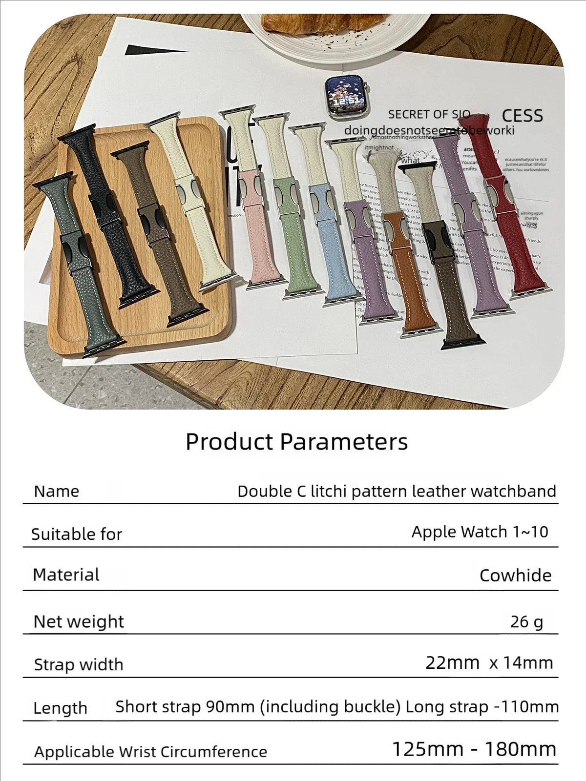 Women Leather band for Apple Watch 10 band 46mm 44mm 45mm 42mm 40mm 41mm Thin Magnetic band Apple Watch Series 9 8 SE 7 Watchband