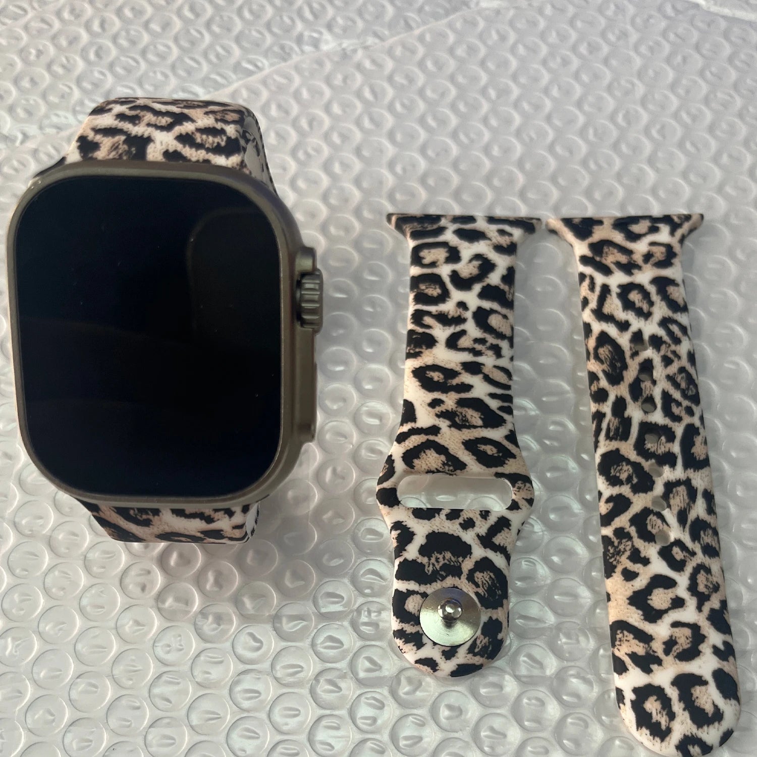 Silicone band For Apple Watch Ultra band 49mm 46mm 45mm 44mm Zebra pattern correa band Apple Watch Series 11 10 9 8 7 Watchbands