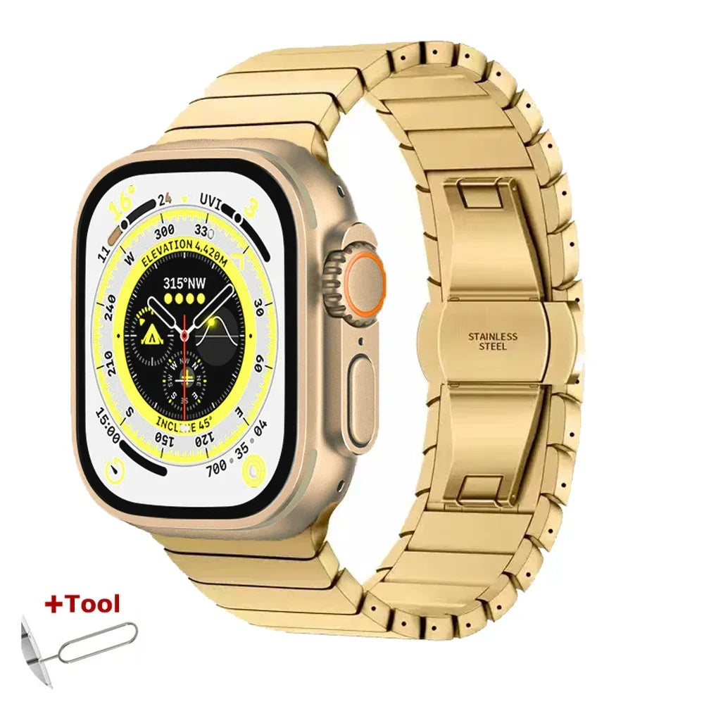 Stainless Steel band for Apple Watch band Ultra 3 49mm 46mm 42mm 45mm 41mm 44mm 40mm metal band for Apple Watch 11 10 9 8 7 6 5 4 SE