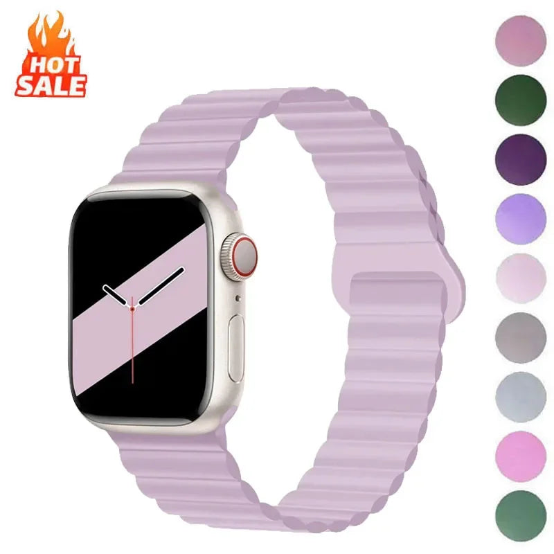 Magnetic band Silicone Sport band For Apple Watch 41mm 42mm 44mm 45mm 46mm 49mm Apple Watch Series 11 10 9 8 7 6 5 4se