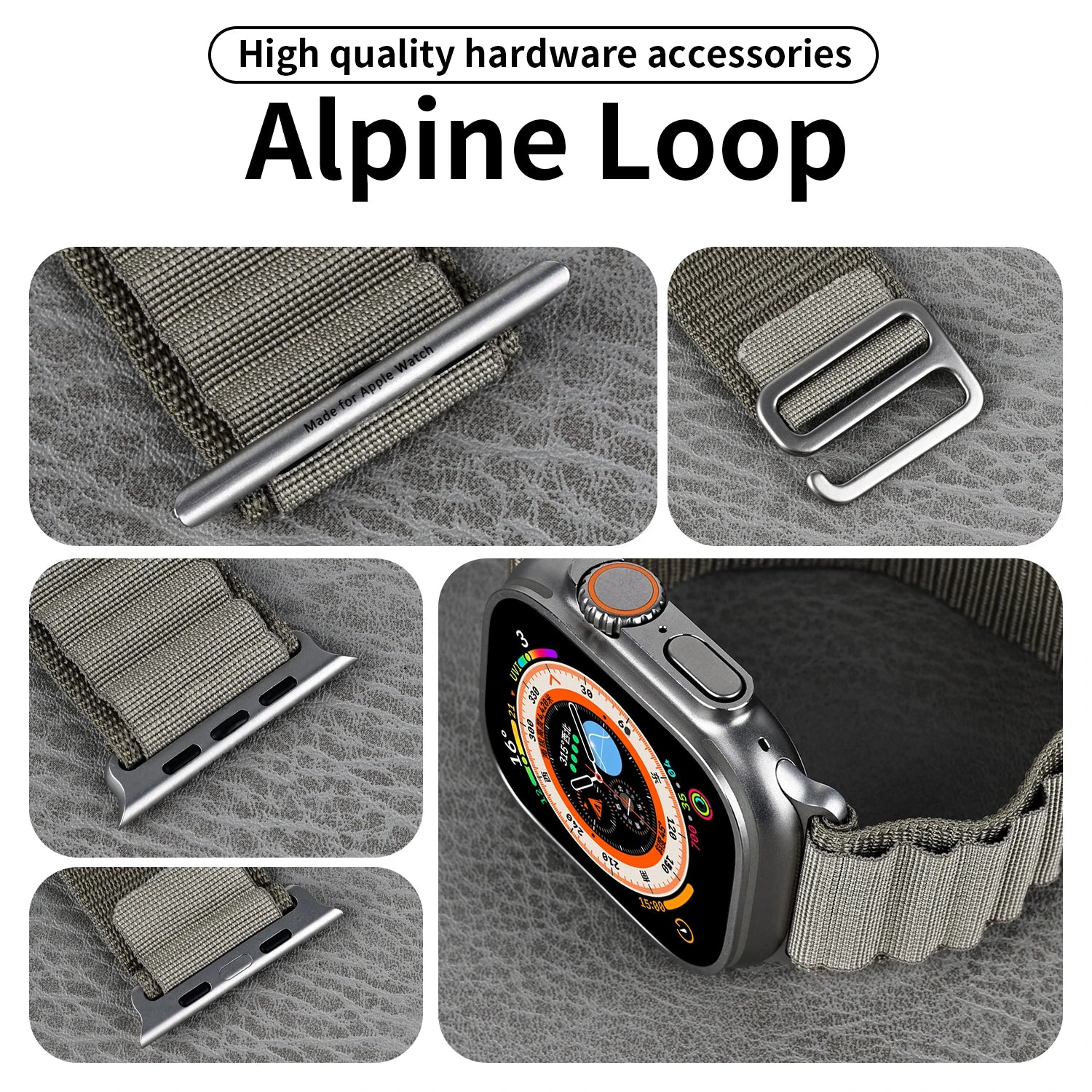 2025 New Suitable for Apple Watch High Quality Nylon band Alpine Loop For Watch Series 10 9 8 7 Ultra 2 band Apple Watch 49mm 46mm