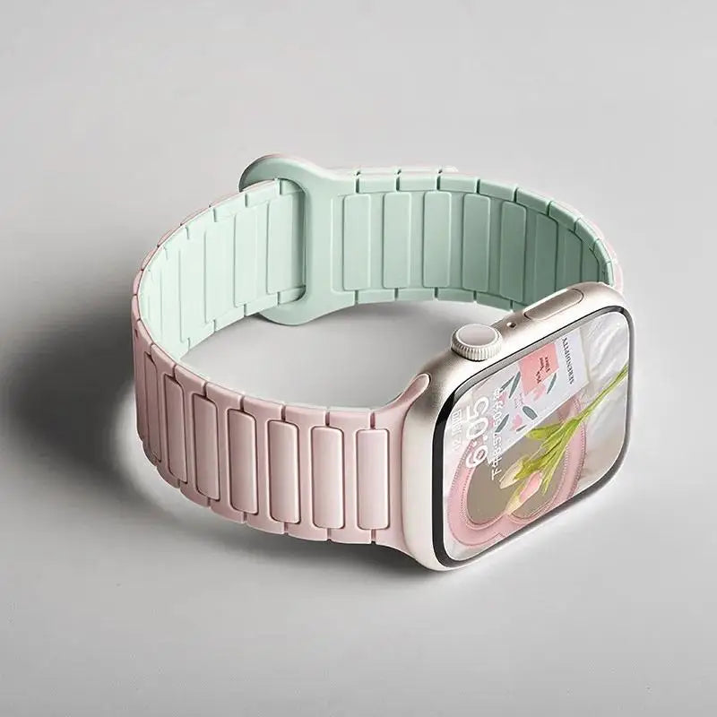 Silicone band Magnetic band for Apple Watch 46mm 42mm 49mm 45mm 41mm 44mm 40mm for Apple Watch Ultra 3 Series 11 10 9 8 7 6 SE 3 5 4