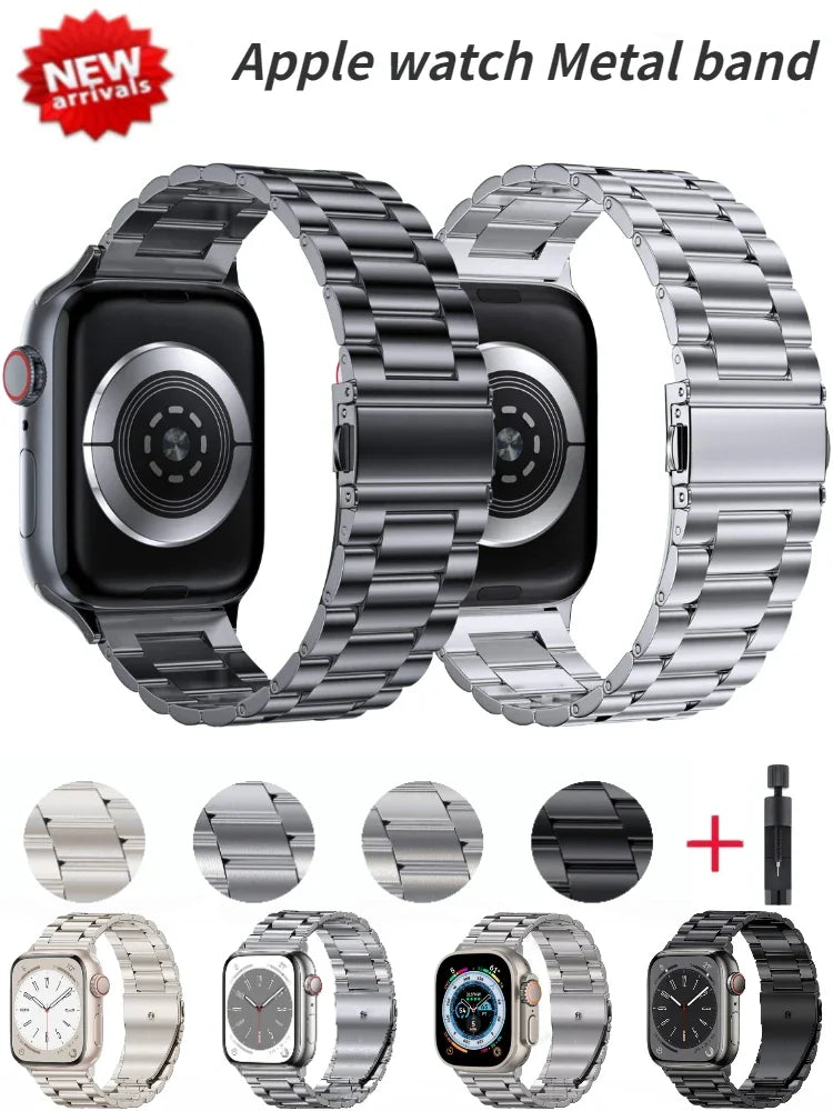 Metal band For Apple Watch 11 10 42mm 46mm Stainless steel Apple Watch Ultra 3 2 1 49mm 9 8 7 6 5 4 3 SE 3 45mm 41mm 44mm 40mm 38mm Belt
