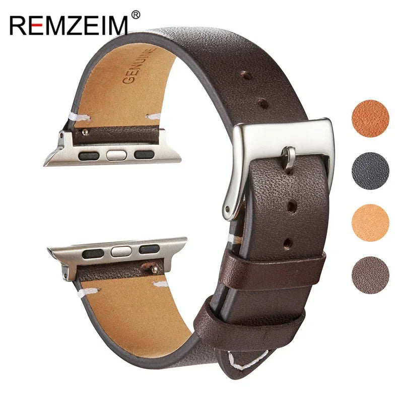 Top Layer Cow Leather band for Apple Watch Series Ultra 10 9 8 7 6 SE 5 4 3 watch band 38mm 40mm 41mm 42mm 44mm 45mm 46mm 49mm for Apple Wat