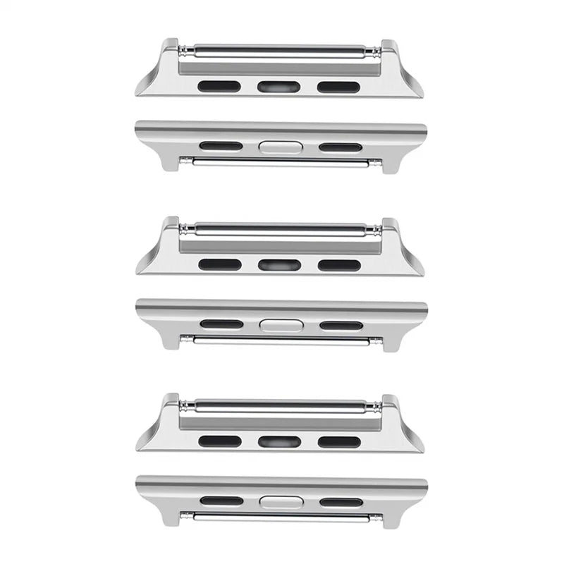 2PCS Connector For Apple Watch band Series 9 8 7 6 5 4 3 SE 44mm 40mm 42mm 41mm 45mm Stainless Steel Adapter Apple Watch Ultra 2 49mm
