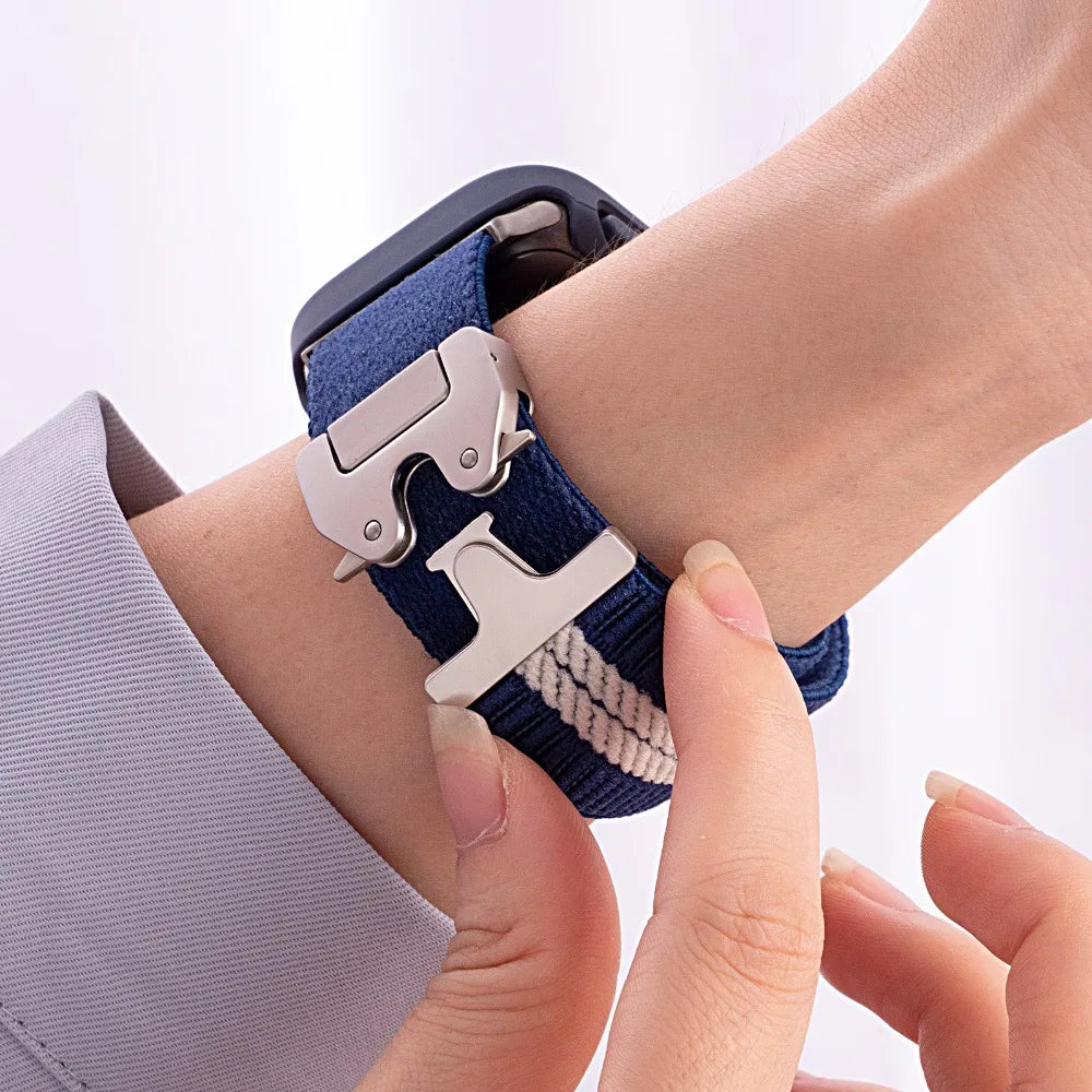 Nylon Parachute Buckle Twill band for Apple Watch band 49mm 46mm 42mm 45mm 44mm 41mm band Apple Watch 11 10 9 8 7 6 5 SE Ultra 3