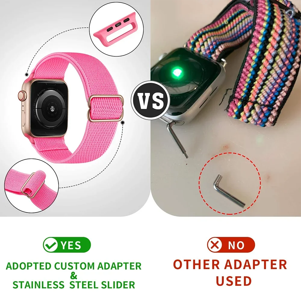 Stretchy Nylon band for Apple Watch Ultra 3 band 40mm 41mm 42mm 44mm 45mm 49mm 46mm Elastic band Apple Watch 11 10 9 8 SE 7 6 5