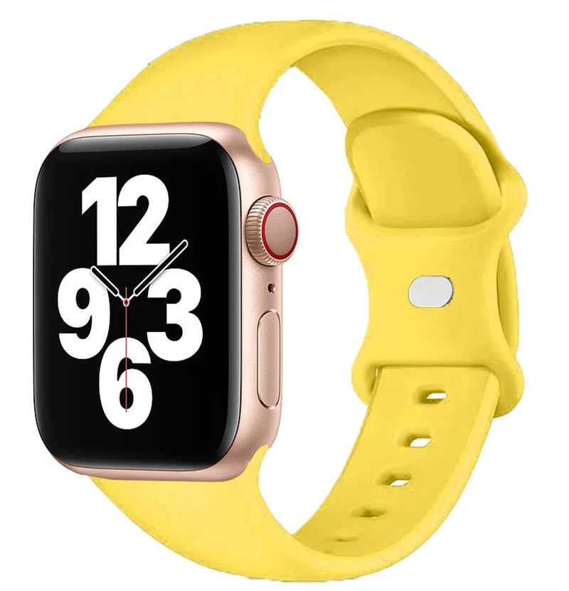 Silicone band For Apple Watch band 40mm 44mm 49mm 45mm 41mm 38mm 42mm 44mm correa band Apple Watch Series 9 8 7 6 3 SE Ultra 2