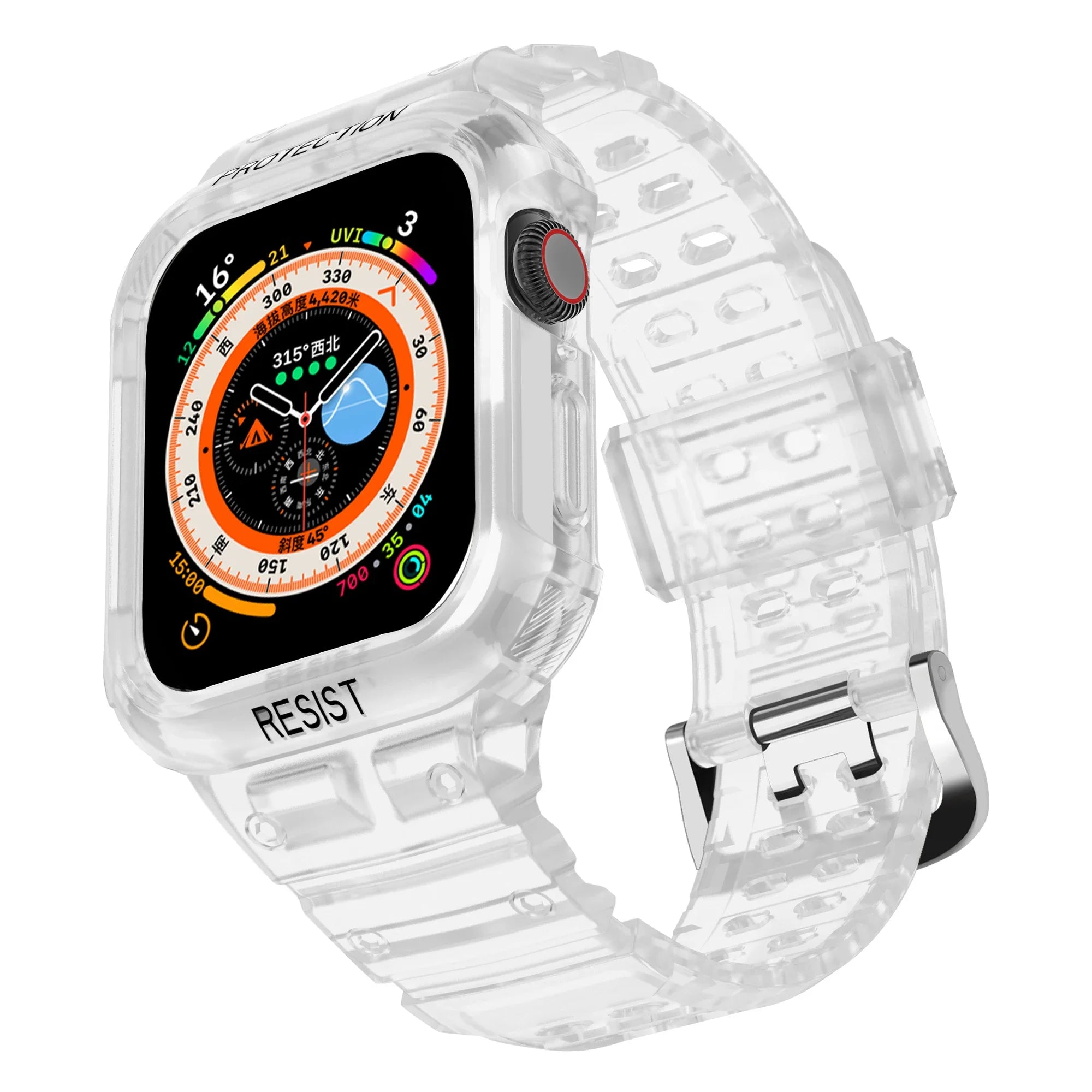 For Apple Watch 45mm 44mm 42mm 41mm 40mm Apple Watch Series 9 8 7 6 5 SE 4 3 2 1 band , Sport Protective Replacement Wristband