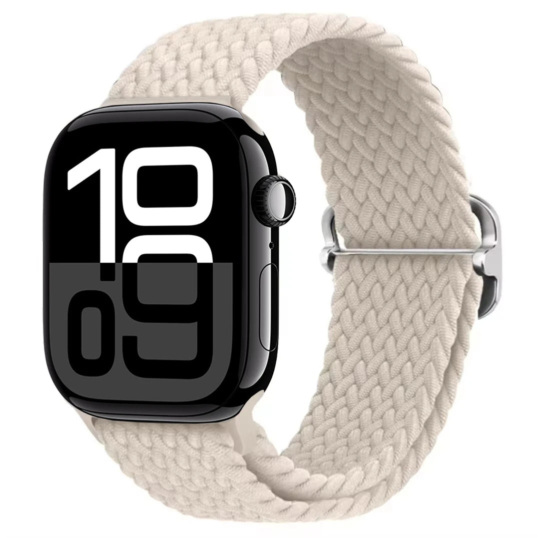 Braided Nylon band For Apple Watch Ultra 49mm 46mm 45mm 44mm 42mm 41mm 40mm Elastic band Apple Watch 11 10 9 8 7 SE 4 5 6 Belt