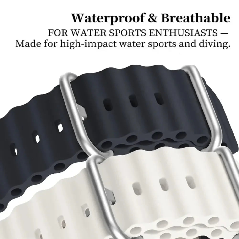 Ocean Band For Samsung Galaxy Watch 8 strap 44mm 40mm Accessories Sport Silicone Bracelet correa for Galaxy watch 8 classic 46mm