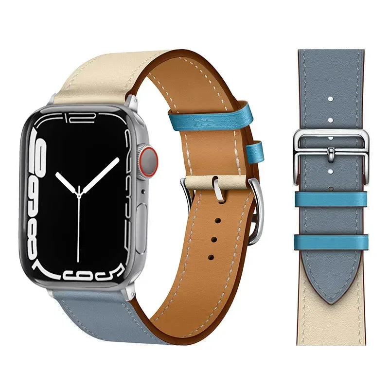 Leather band for Apple Watch 10 band 49mm 44mm 45mm 42mm 46mm 40mm 41mm Woman Man band Apple Watch Series 9 8 7 6 5 4 3 SE Band