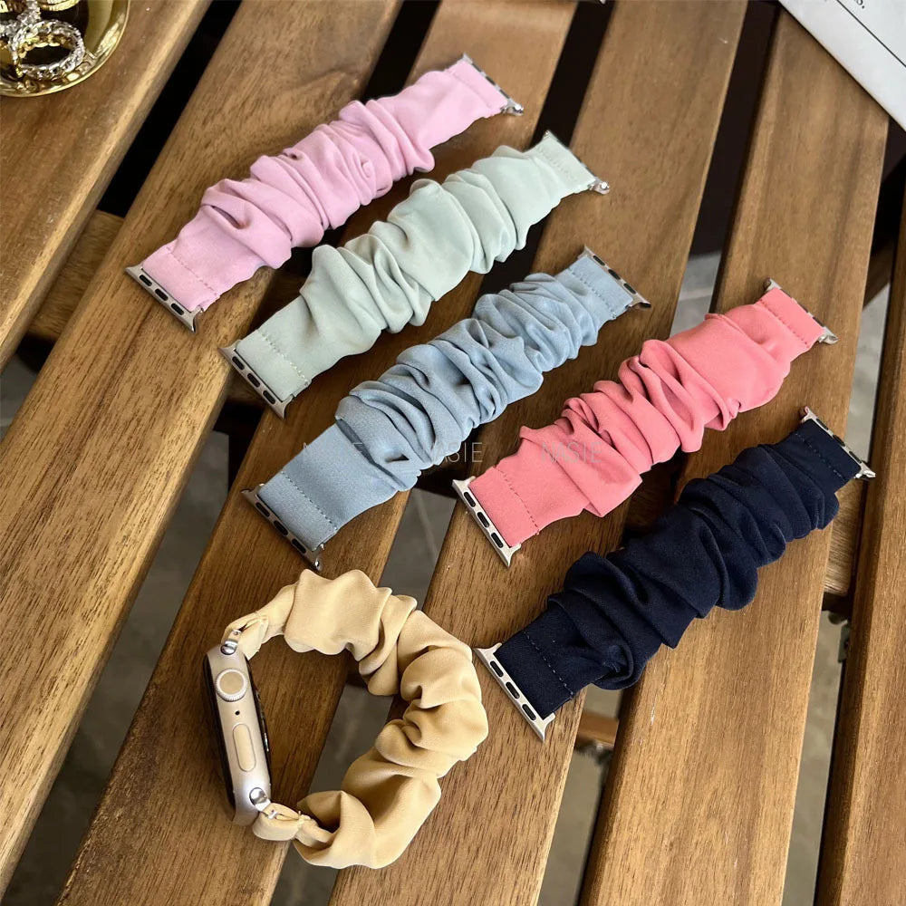 Scrunchie Strap for Samsung Galaxy Fit 3 Nylon Solo Loop Bracelet For Samsung Galaxy Fit3 SM-R390 Accessories