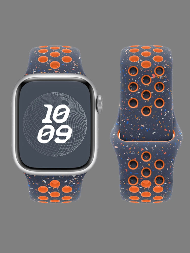 Sport band for Apple Watch band 11 10 9 8 7 SE Ultra2 3 49mm 46mm 45mm 44mm 42mm 41mm 40mm Breathable wrist correa Apple Watch bands