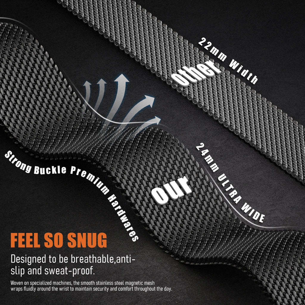 Milanese Loop band for Apple Watch band 44mm 40mm 46mm 45mm 49mm 42mm 38mm 41mm band Apple Watch Series 10 SE 9 8 7 6 3 Ultra 2