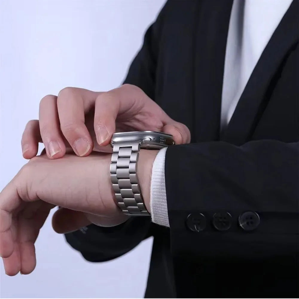 Metal band for Apple Watch Ultra 3 2 49mm 11 10 42mm 46mm Stainless Steel Wristband Apple Watch 9 8 7 6 SE 45mm 41mm 44mm 40mm Band