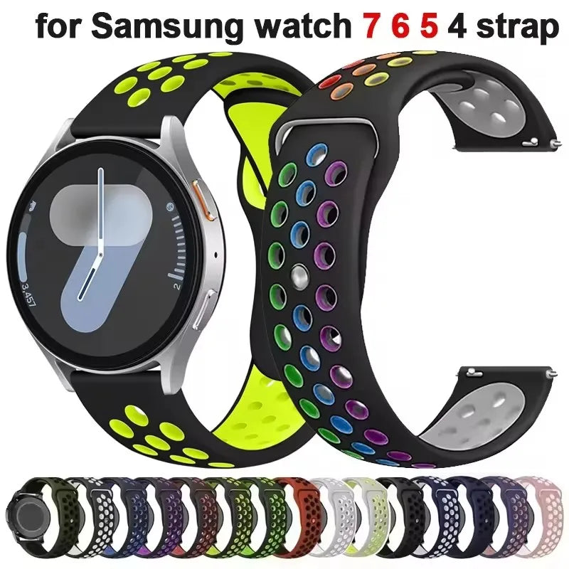 Samsung Galaxy Watch 7 6 5 4 44 40mm 6Classic 43/47mm GearS3 Bracelet 20mm 22mm Silicone Strap for Huawei 3 4Pro GT3/2e Band
