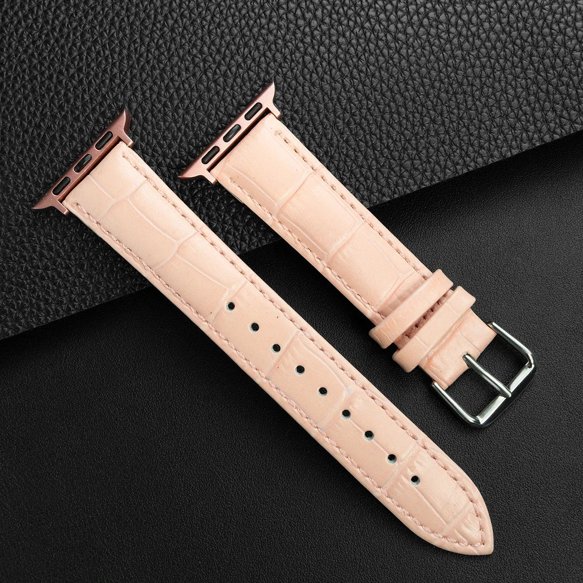 Watchband for Apple Watch Series Ultra 10 9 8 7 SE 6 5 4 3 2 1 Bamboo Patterns Leather band 49mm 46mm 45mm 44mm 41mm 40mm 38mm