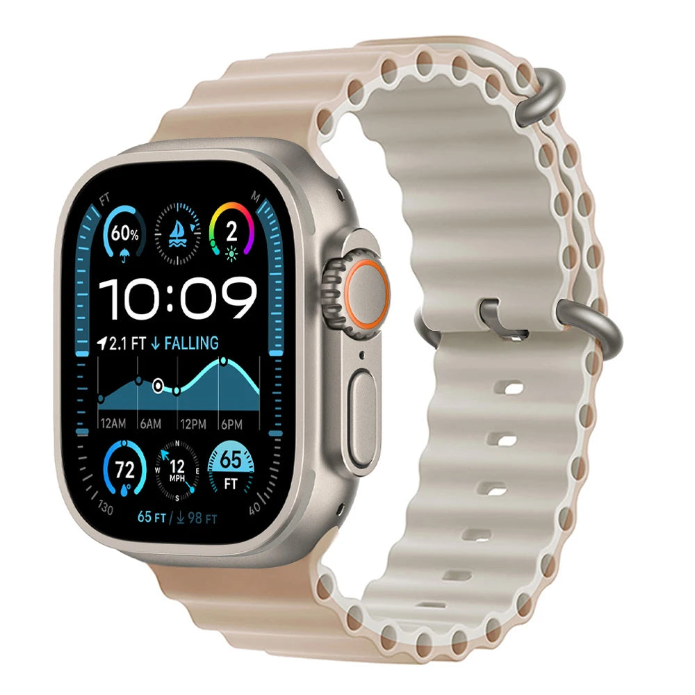 Ocean band for Apple Watch Ultra 3 2 band 49mm 46mm 44mm 40mm 45mm 41mm 42mm Correa band Apple Watch Series 11 10 9 SE 8 7 6 5 4