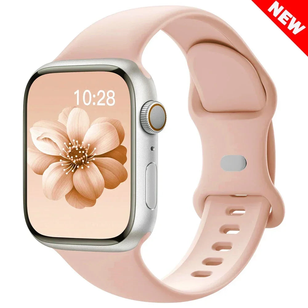 Silicone band For Apple Watch band 44mm 40mm 45mm 41mm 42mm 46mm sport wrist band Apple Watch serie 10 8 7 SE 4 5 6 9 Ultra 2 49mm