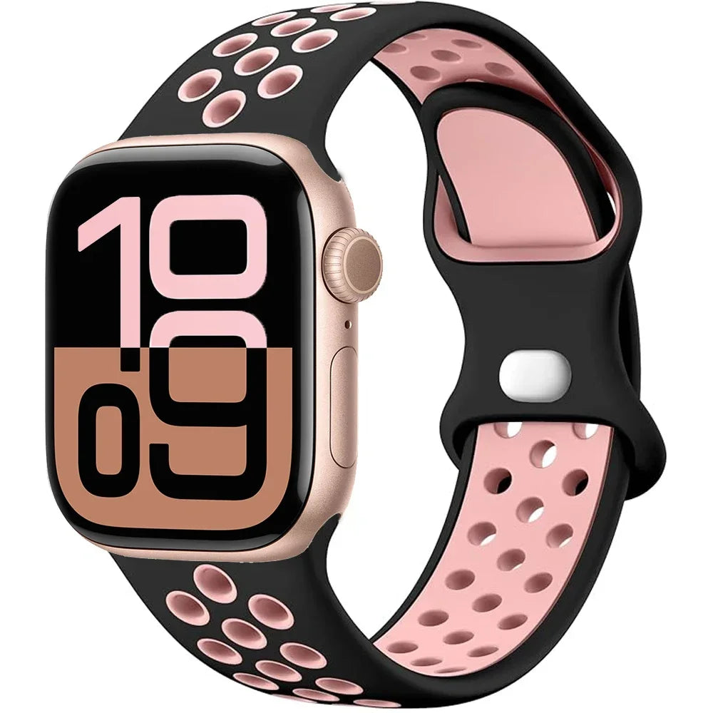 Silicone band for Apple Watch Series 11 10 46mm 42mm Sport band Apple Watch 9 8 7 6 5 SE 4 Ultra 3 2 49mm 45mm 44mm 40mm 41mm Band