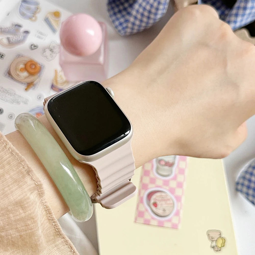 Ocean band For Apple Watch Ultra 2 3 band 49mm 9 8 7 45mm 41mm 44mm Silicone band Wristband Apple Watch S10 S11 46mm 42mm band