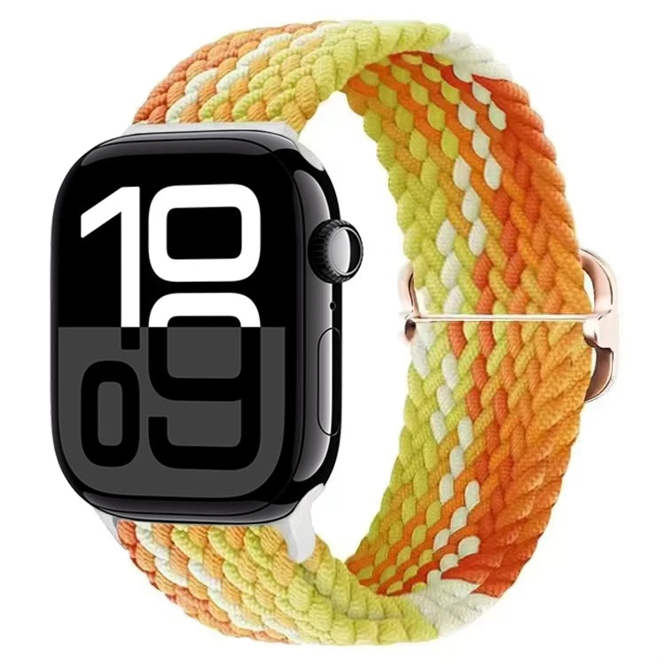 Braided Nylon band For Apple Watch Ultra 49mm 46mm 45mm 44mm 42mm 41mm 40mm Elastic band Apple Watch 11 10 9 8 7 SE 4 5 6 Belt