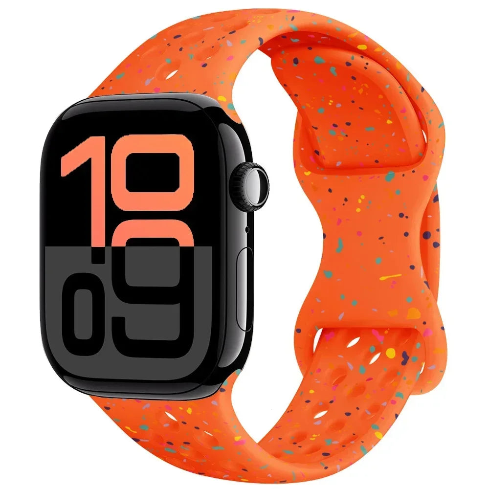 Flash Silicone band For Apple Watch 10 9 8 7 Ultra 2 49mm 46mm 45mm 42mm 41mm band Wristband Apple Watch 6 5 4 SE 44mm 40mm Belt