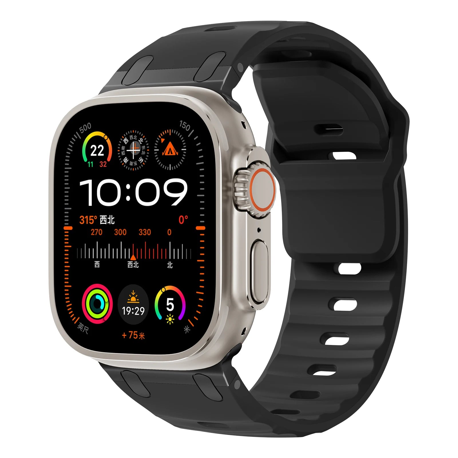 Sport Silicone band for Apple Watch Ultra 2 band 49mm Stainless Steel correa band Apple Watch Series 9 8 7 SE 10 45mm 44mm 46mm