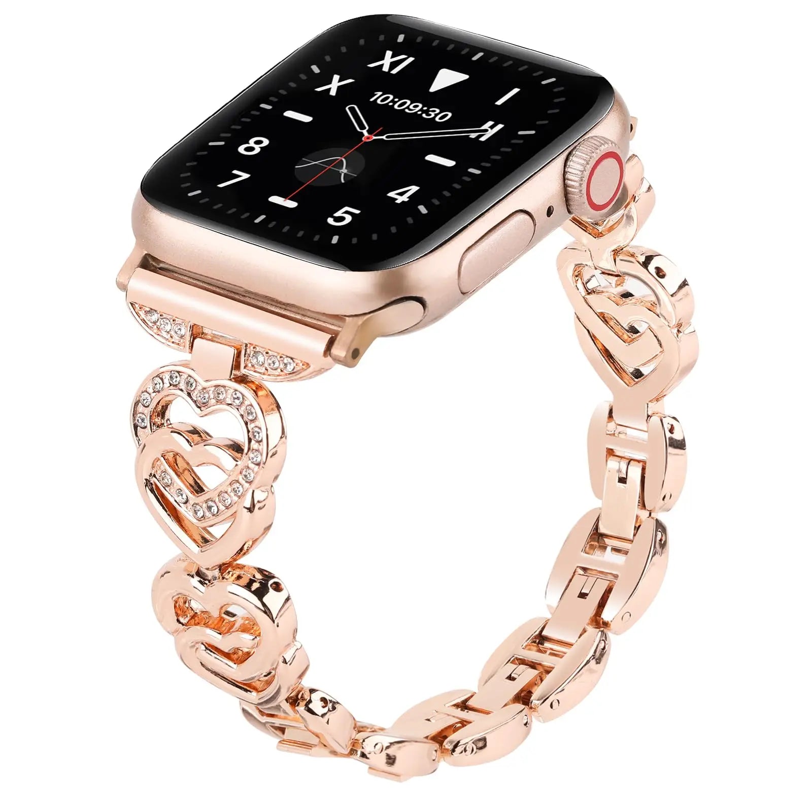 Diamond Heart band for Apple Watch band 40mm 44mm 38mm 45mm 41mm 49mm 42mm metal band Apple Watch Series SE 7 6 3 5 Ultra 2 8 9