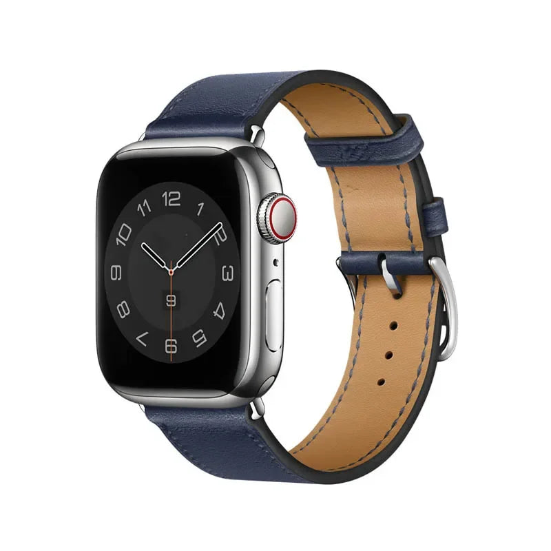 Leather band For Apple Watch Ultra 2 49mm 9 8 7 45mm 41mm High quality business wristband For Apple Watch 6 5 4 3 SE 44mm 40mm 42mm