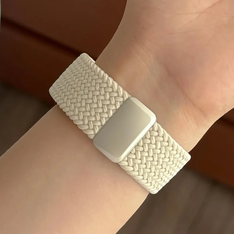 Braided Loop Nylon band for Apple Watch Ultra 2 49mm 46mm 42mm 45mm 41mm Magnetic band Apple Watch 10 9 8 7 6 5 SE 40mm 44mm Band
