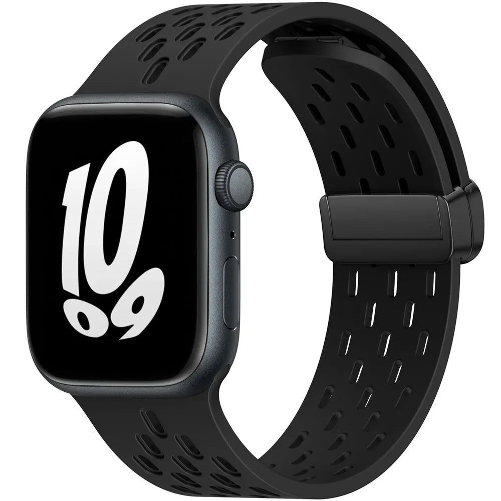 Magnetic band For Apple Watch Ultra 2 band 49mm 44mm 45mm 40mm 41mm 42mm 46mm 45mm Silicone band Apple Watch Series 10 9 7 8 SE 6 5