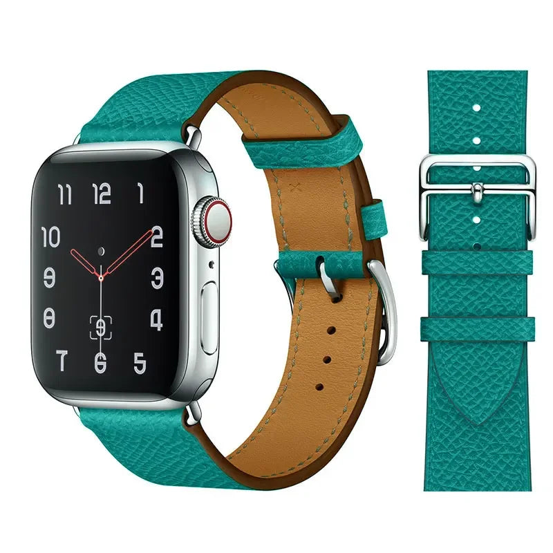Leather band For Apple Watch Ultra 2 49mm 9 8 7 45mm 41mm High quality business wristband For Apple Watch 6 5 4 3 SE 44mm 40mm 42mm