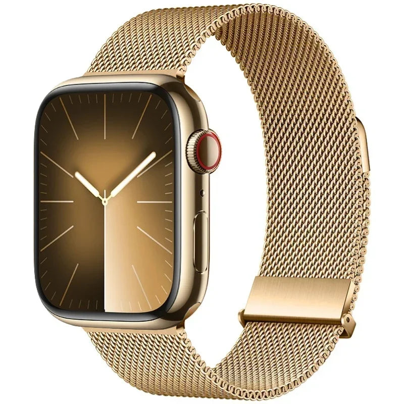 Milanese Loop band For Apple Watch Ultra 2 49mm 11 10 9 8 7 6 5 4 SE Magnetic Buckle Wristband Apple Watch 46mm 42mm 45mm 41mm 44mm 40mm