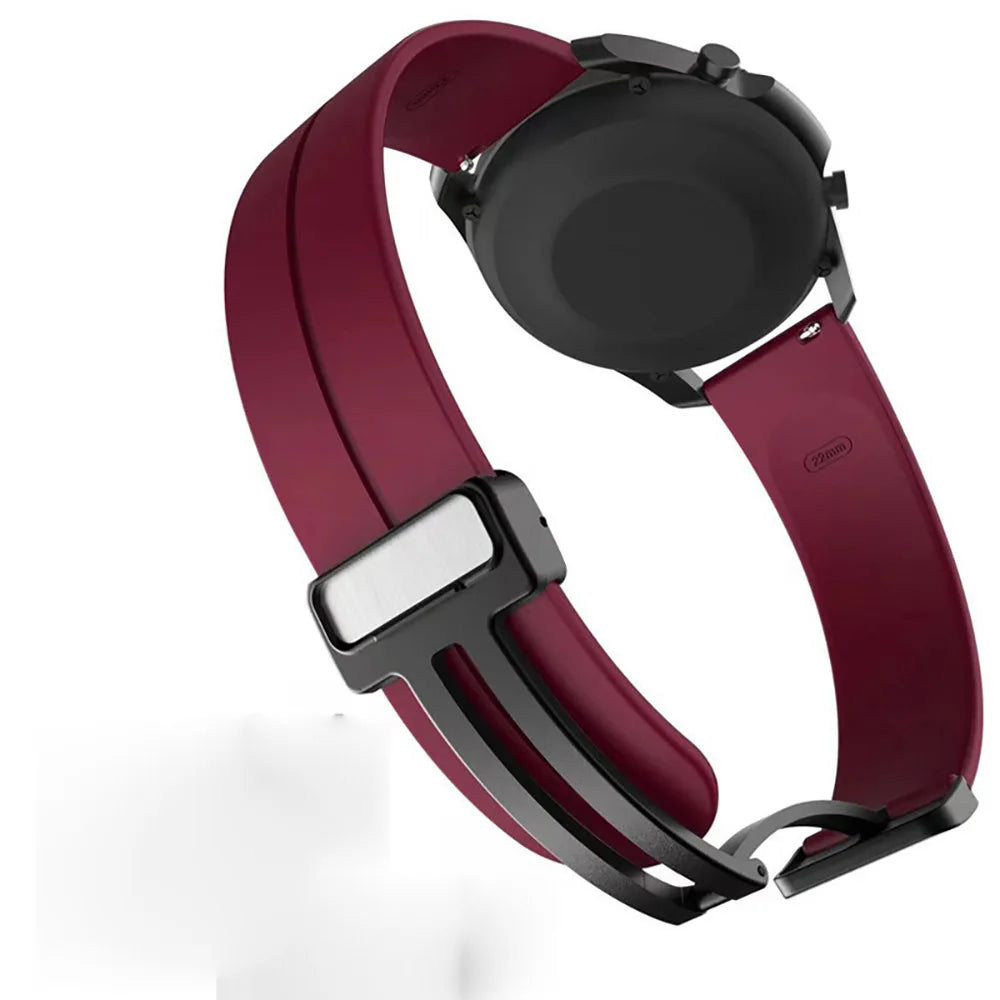 Gear S3 Frontier / Classic Band Correa Magnetic Buckle Silicone Strap For Samsung Galaxy Watch 3 45mm / 46mm Watchband Bracelet