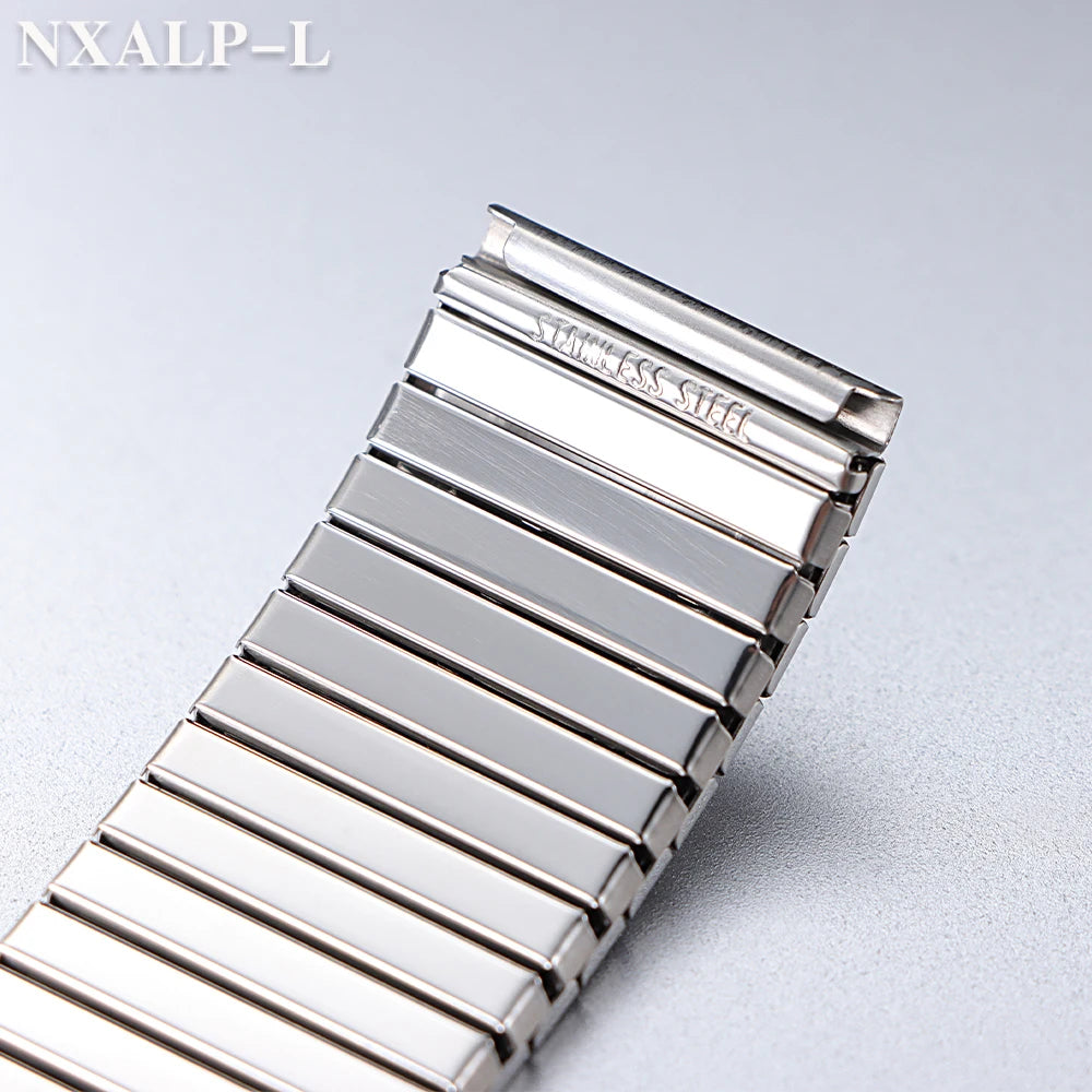 18mm 20mm 22mm Stainless Steel Elastic Stretch Strap for Huawei for Samsung Galaxy Smart Watch Band Metal Expansion Wristband