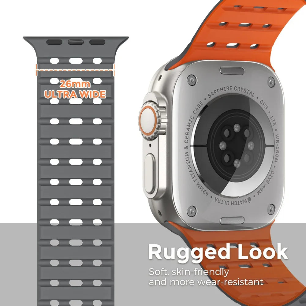 Magnetic band For Apple Watch Ultra 3 49mm 44mm 45mm 46mm 42mm Belt Silicone band Apple Watch Series 11 10 8 7 6 5 9 SE 40mm Band