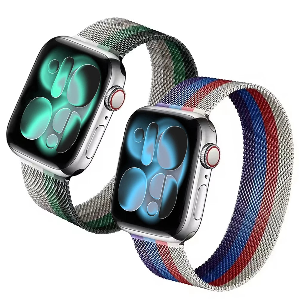 Milanese Loop For Apple Watch 11 band 10 9 7 SE 6 8 46mm 42mm 44mm 45mm 40mm 41mm belt correa band Apple Watch band Ultra 3 49mm