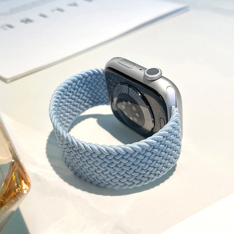 Braided Solo Loop For Apple Watch band 44mm 40mm 45mm 41mm 49mm 42mm 46mm band Apple Watch Series 10 9 SE 8 7 6 5 4 Ultra 2 Band
