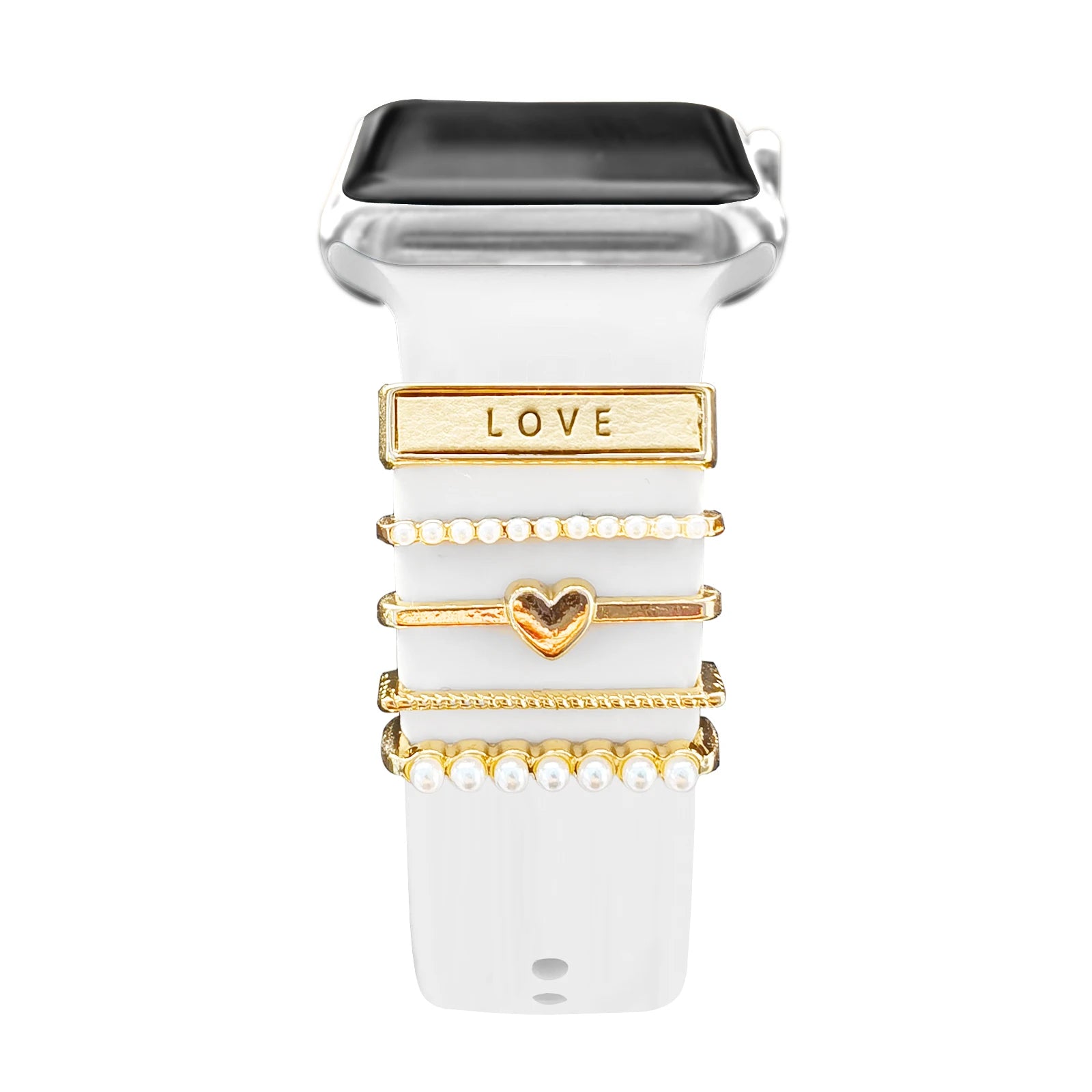 Decoration For Apple Watch band Series 8 7 6 5 4 SE 9 Accessories Diamond Jewelry Charms for Samsung Huawei watch fit 3 band