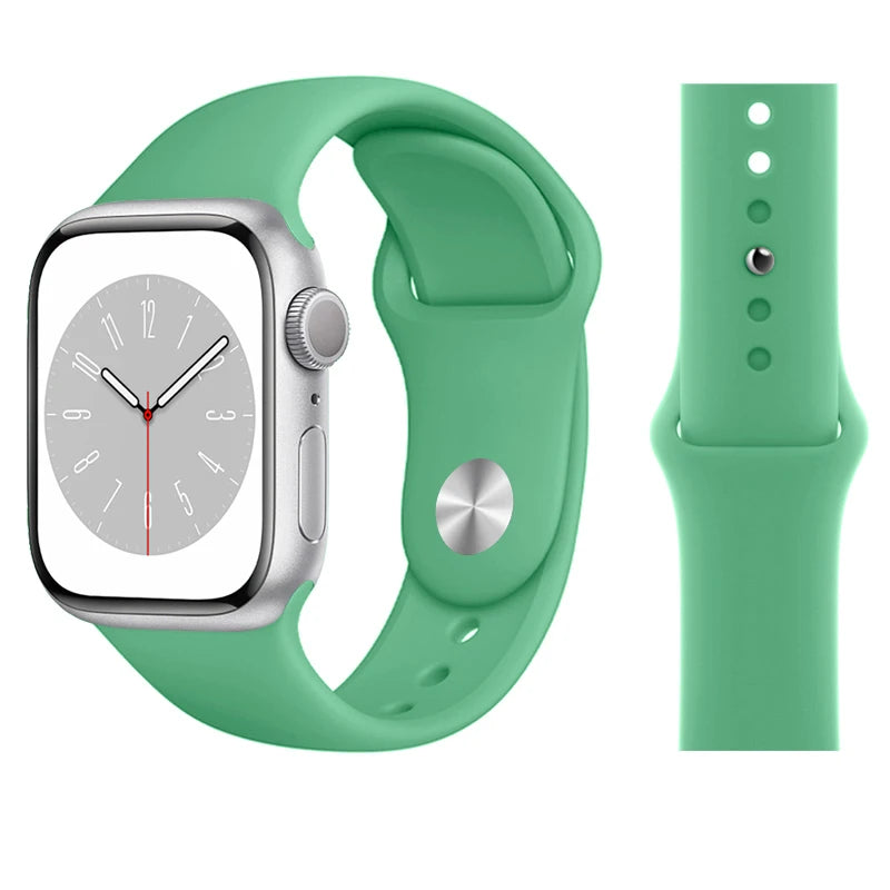 Official Silicone band for Apple Watch band Ultra 2 49mm 44mm 40mm 41mm 45mm 38mm Sport band Apple Watch Series 9 7 5 SE 10 42mm 46mm