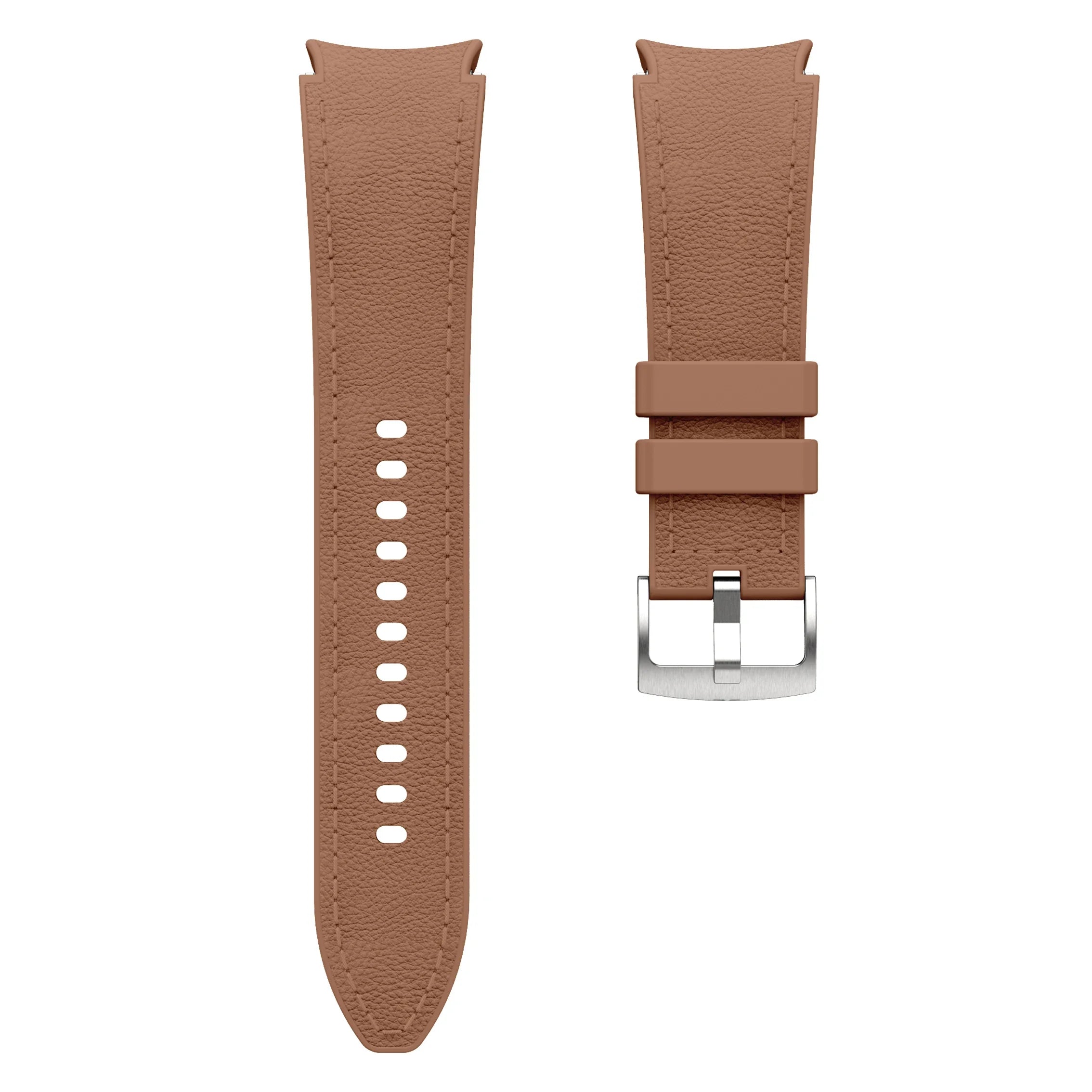 Silicone+Leather Strap for Samsung Galaxy Watch 7 6 5 4 FE 40mm 44mm No Gap Bracelet Band Watch 6 4 Classic 43/47mm 42/46mm Belt
