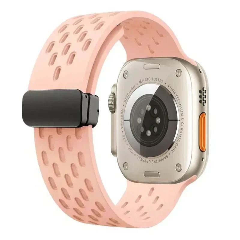 Magnetic band For Apple Watch Ultra 2 band 49mm 44mm 45mm 40mm 41mm 42mm 46mm 45mm Silicone band Apple Watch Series 10 9 7 8 SE 6 5