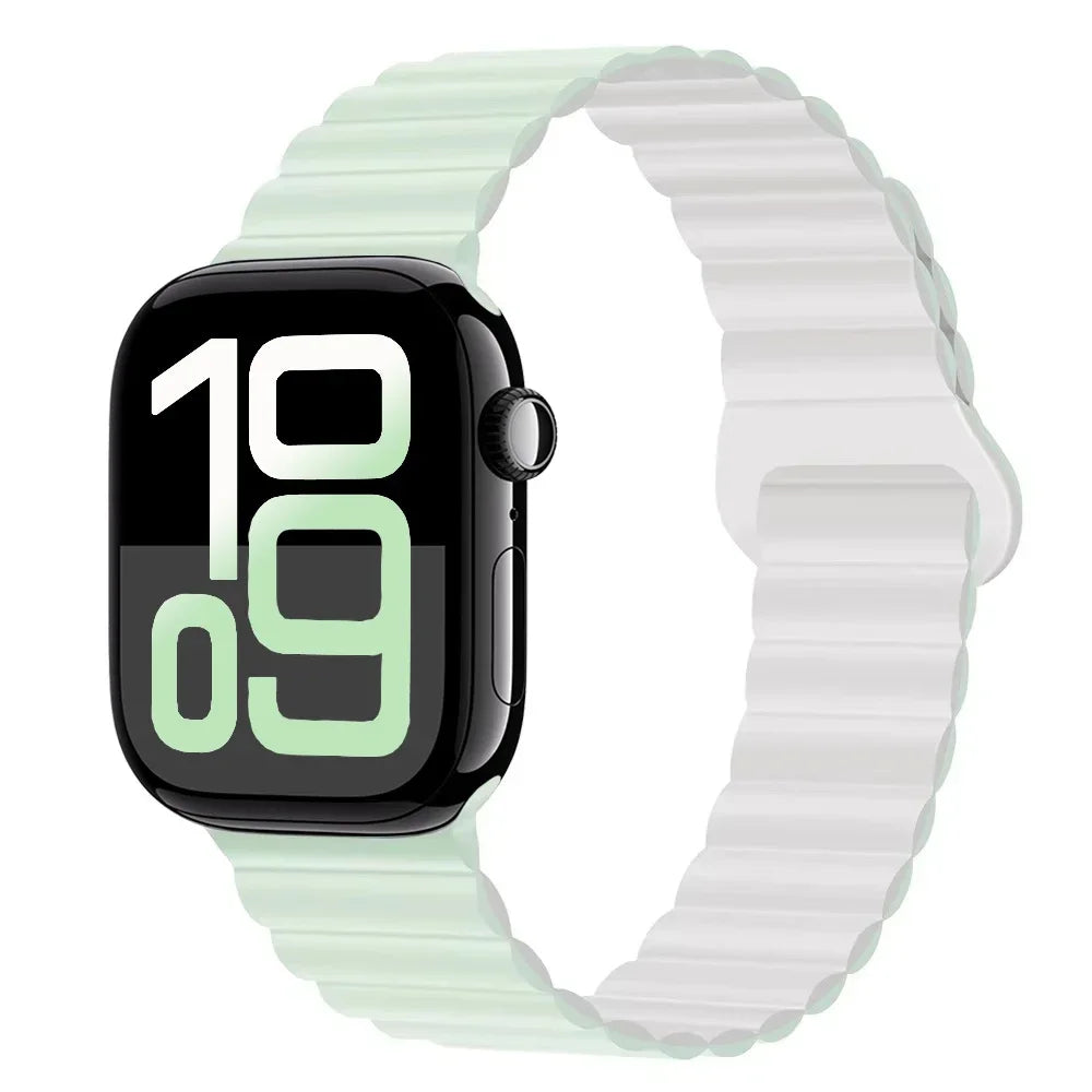 Silicone band for Apple Watch Ultra 3 2 1 49mm 11 10 42mm 46mm Magnetic band for Series 9 8 7 6 5 4 SE3 41mm 45mm 44mm 40mm