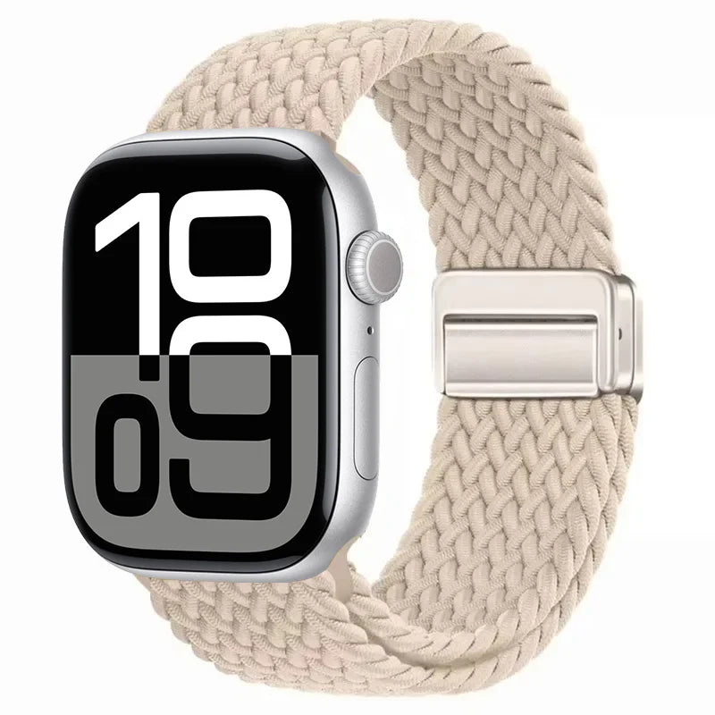 Nylon Braided Loop band for Apple Watch Ultra 3 2 49mm 11 10 42mm 46mm 9 8 7 45mm 41mm Magnetic band Apple Watch 6 5 SE 44mm 40mm band